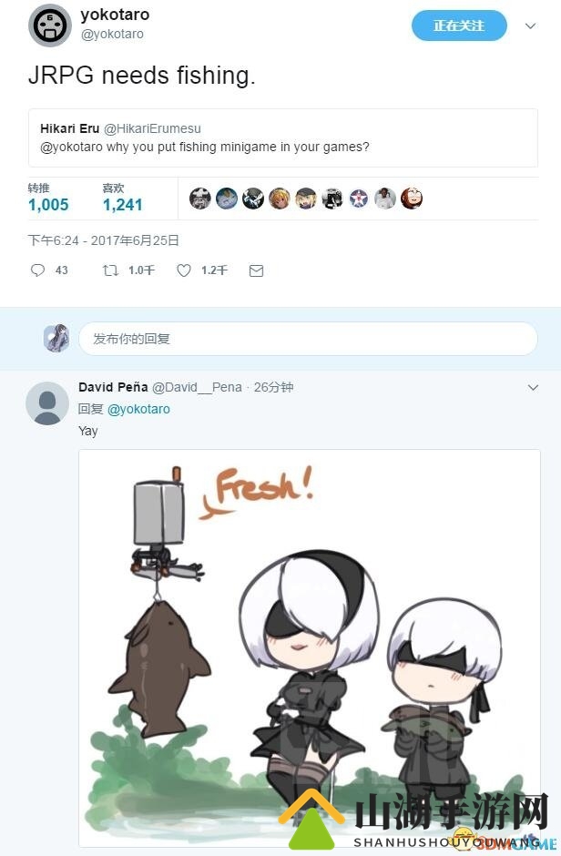 横尾太郎：钓鱼是JRPG的核心要素之一 不爽不要玩