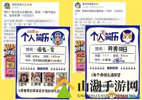 CC直播发布最扯招募启事 最萌简历曝光