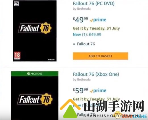 亚马逊改口：客服确认《辐射76》发售日为8月1日