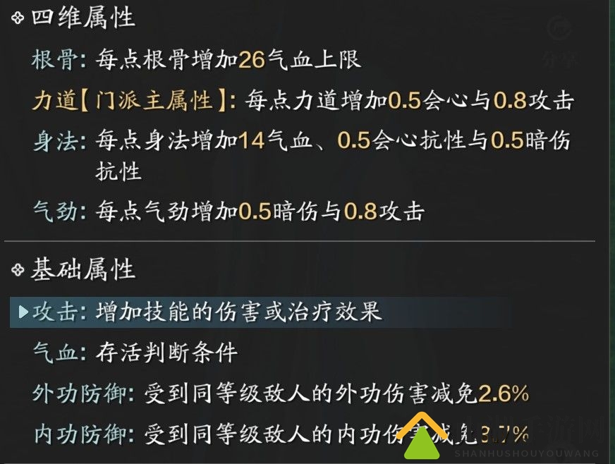 《天涯明月刀》手游属性概览解析