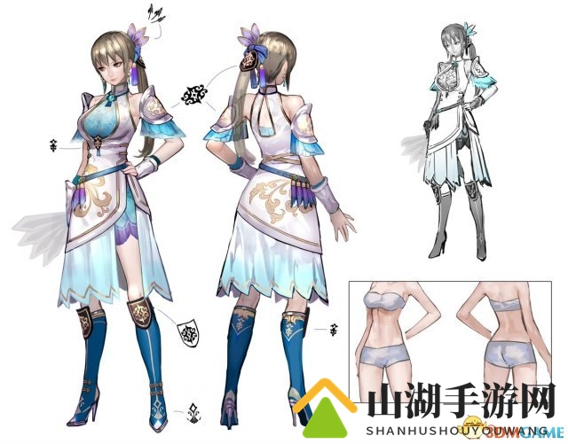 《真三国无双8》王元姬人设图 衣服脱了后尺寸更大了