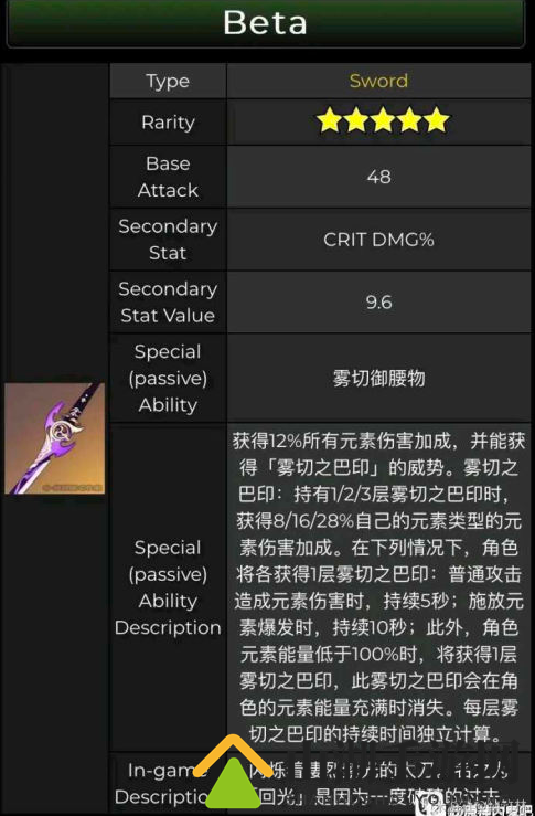 原神雾切之回光效果介绍