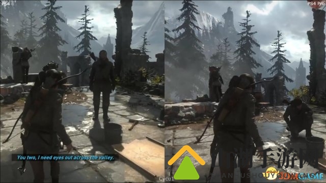 PS4与PS4 Pro《古墓丽影：崛起》画质呈现差异对比