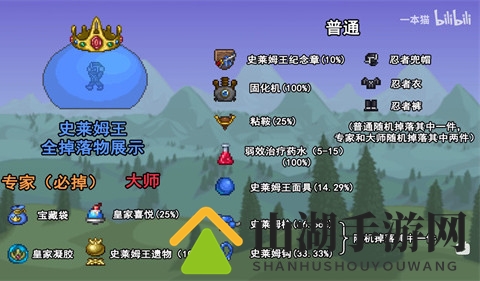 泰拉瑞亚史莱姆王掉落物品一览