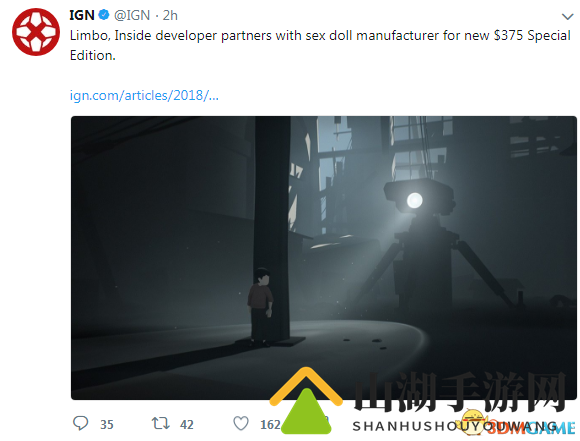 IGN满分神作《Inside》与成人娃娃厂商合作特别版