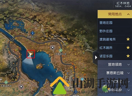 黎明觉醒望湖为海藏宝图在什么位置