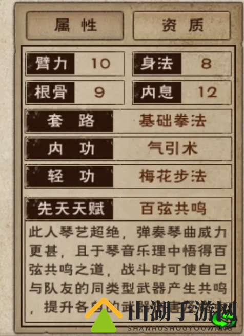 烟雨江湖萧佩吟加点及培养方法一览
